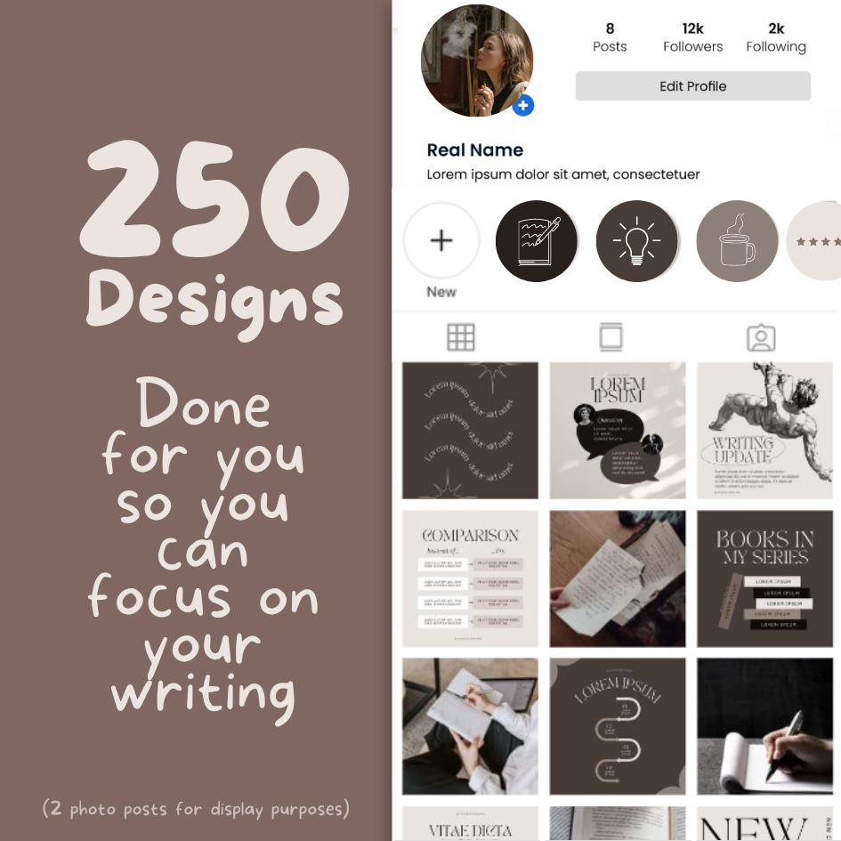 250writerinstagramtemplatescanva