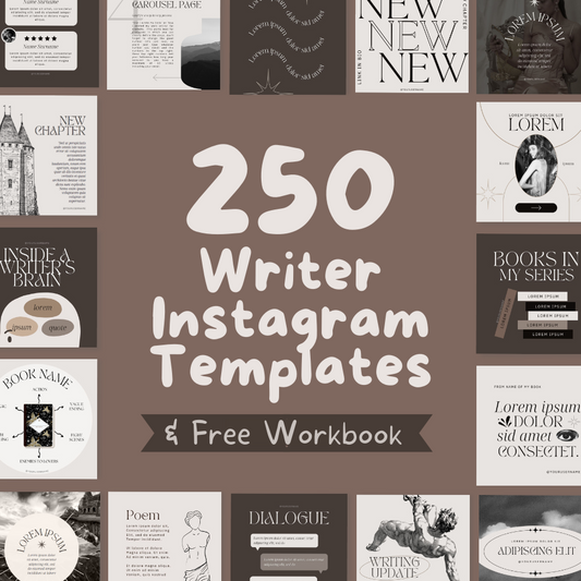 250 writer instagram templates